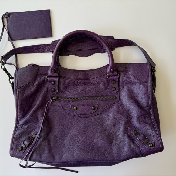 ‼️SOLD‼️ BALENCIAGA S/S 2012 RH Dark Violet Purple City Bag - Picture 14 of 15